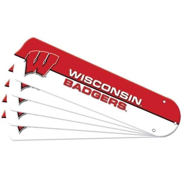 Ceiling Fan Designers Ceiling Fan Designers 7992-WIS New NCAA WISCONSIN BADGERS 42 in. Ceiling Fan Blade Set 7992-WIS